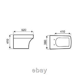 Bathroom Vanity Unit Designer Furniture Suite Back to Wall WC Toilet, Basin Sink