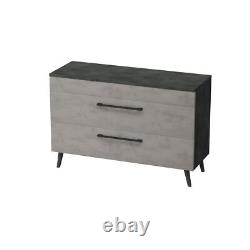 Bathroom Vanity Unit Double Basin Sink Cabinet Soft Close Drawer Grey 1200mm
