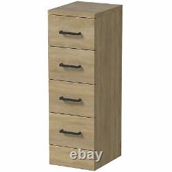 Bathroom Vanity Unit Drawer Cabinet Laundry Storage Toilet Basin Oak 1564mm