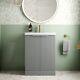 Bathroom Vanity Unit Free Standing Basin Sink 600mm Door Cabinet Storage Grey