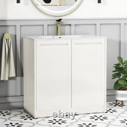 Bathroom Vanity Unit Freestanding Basin Sink Cabinet Furniture 2 Door 600 / 800