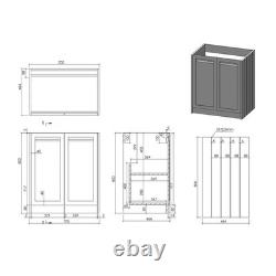 Bathroom Vanity Unit Freestanding Basin Sink Cabinet Furniture 2 Door 600 / 800