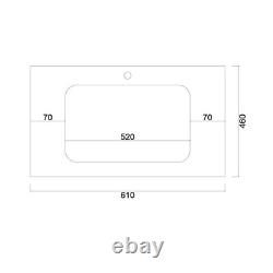 Bathroom Vanity Unit Freestanding Basin Sink Cabinet Furniture 2 Door 600 / 800