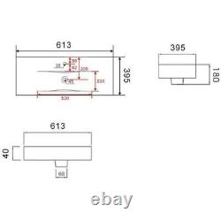 Bathroom Vanity Unit Freestanding Basin Sink Cabinet Furniture Gloss Grey 600mm