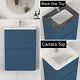 Bathroom Vanity Unit Furniture Cabinet Storage Basin & Wc Toilet Satin Blue