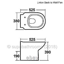 Bathroom Vanity Unit Furniture Suite Cabinet Toilet Basin Back To Wall WC 1050mm