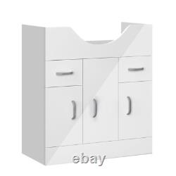 Bathroom Vanity Unit Gloss White Floor Standing Storange Cabinet only