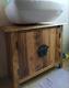 Bathroom Vanity Unit Rustic Solid Wood Under Sink Basin Industrial Door Cabinet