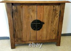 Bathroom Vanity Unit Rustic Solid Wood Under Sink Basin Industrial Door Cabinet