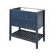 Bathroom Vanity Unit Satin Blue Basin Storage Cabinet Furniture (h)80.6x(w)80cm