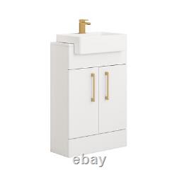 Bathroom Vanity Unit Sink 2 Door Free Standing 600mm Semi Recessed Wash Basin