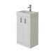 Bathroom Vanity Unit & Sink Basin 450mm Small Cloakroom Compact Gloss White