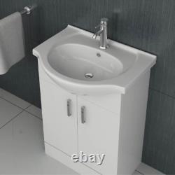 Bathroom Vanity Unit & Sink Basin 550mm Mars White Ceramic Storage