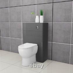 Bathroom Vanity Unit & Sink Basin 600-800mm Floor Mount Deep Ceramic White Grey