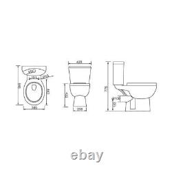 Bathroom Vanity Unit Sink Basin Close Couplet Toilet WC Unit Cloakroom Gloss Whi