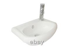 Bathroom Vanity Unit Sink Basin Close Couplet Toilet WC Unit Cloakroom Gloss Whi