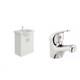 Bathroom Vanity Unit & Sink Basin Furniture & Mono Chrome Mixer Tap 650 White