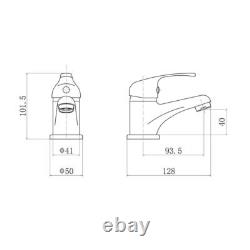 Bathroom Vanity Unit & Sink Basin Furniture & Mono Chrome Mixer Tap 650 White