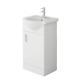 Bathroom Vanity Unit & Sink Basin Mars 450mm Storage Floor Standing Gloss White