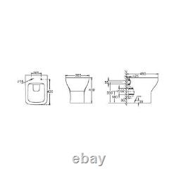 Bathroom Vanity Unit & Sink Basin Neptune Grey L Set 600/500mm Toilet WC