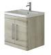 Bathroom Vanity Unit Sink Basin Storage 600 800 Oak Wall Hung Cloakroom- 2 Doors