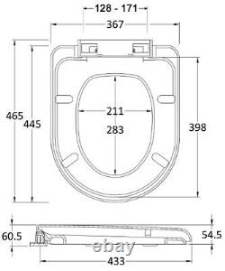 Bathroom Vanity Unit Sink Basin Toilet Combined Furniture LH RH Hand Charcoal