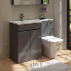 Bathroom Vanity Unit Sink Basin Toilet Furniture RH LH Hand 1100mm L Shape WC