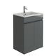 Bathroom Vanity Unit & Sink Basin Venus 600mm Anthracite Grey Floor Standing