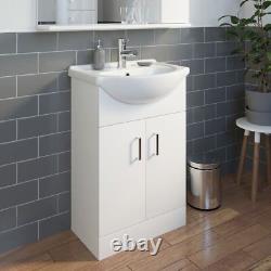 Bathroom Vanity Unit Sink Cabinet Basin Storage Furniture Door Sink Toilet White
