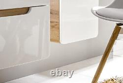 Bathroom Vanity Unit Sink White Gloss Oak 600 Wall Hung Cabinet Countertop Aruba