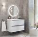 Bathroom Vanity Unit Sink White Or Grey Gloss 600mm Or 800mm Chrome Handles