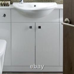 Bathroom Vanity Unit Slimline Oslo Eastbrook 1.051 White Modern (Unit Only)