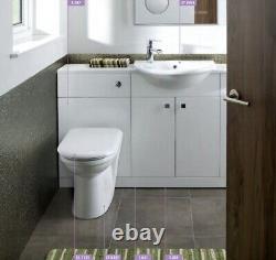 Bathroom Vanity Unit Slimline Oslo Eastbrook 1.051 White Modern (Unit Only)