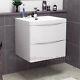 Bathroom Vanity Unit Storage With Sink High Gloss Cabinet 2 Drawers