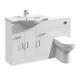Bathroom Vanity Unit Toilet Wc Basin Sink Cabinet Storage Unit Set Bundle 1250mm