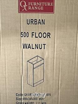 Bathroom Vanity Unit Walnut Basin Storage Furniture 2 Door Urban 500mm