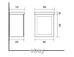 Bathroom Vanity Unit and Basin 500mm Cloakroom Sink Wall Cabinet White Matt Avir