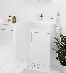 Bathroom Vanity Unit and Sink Basin Cabinet White Height 880mm RRP £140 @ B&Q