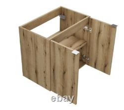 Bathroom Vanity Unit with Basin 600mm Wall Cabinet Oak Storage Sink Unit Nova