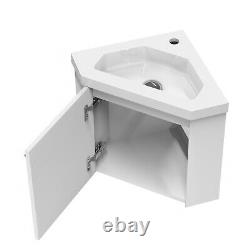 Bathroom Vanity Unit with Basin, Wall Mounted, Single Door, Soft Closing by AICA