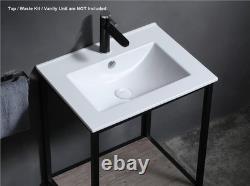 Bathroom Vanity Unit with Sink 600mm Wall Cabinet Floating 2 Drawer Beige Dalia