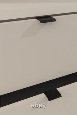 Bathroom Vanity Unit with Sink 600mm Wall Cabinet Floating 2 Drawer Beige Dalia