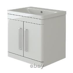 Bathroom Vanity Unit with Sink Basin Storage Cupboard Furniture Set 600mm White