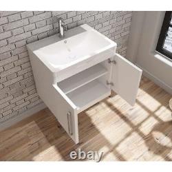 Bathroom Vanity Unit with Sink Basin Storage Cupboard Furniture Set 600mm White