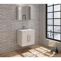 Bathroom Vanity Unit with Sink Basin Storage Cupboard Furniture Set 600mm White