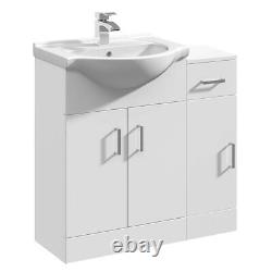 Bathroom Vanity Unit with Sink Basin Storage Cupboard Furniture Set 800mm