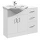 Bathroom Vanity Unit With Sink Basin Storage Cupboard Furniture Set Drawer 1000