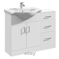 Bathroom Vanity Unit with Sink Basin Storage Cupboard Furniture Set Drawer 1000
