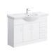 Bathroom Vanity Unit With Sink Basin Storage Cupboard Furniture Set White 1200mm