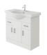 Bathroom Vanity Unit With Sink Basin Storage Cupboard Furniture Set White 850mm